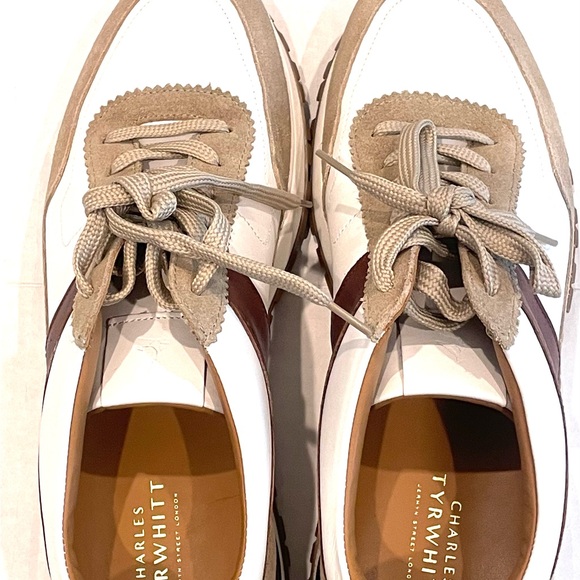 CHARLES TYRWHITT Men’s Lux Sneakers Suede Leather 9 NEW - Picture 5 of 8